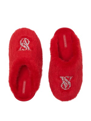 Домашні капці Luxe Plush Closed-Toe Slippers Lipstick