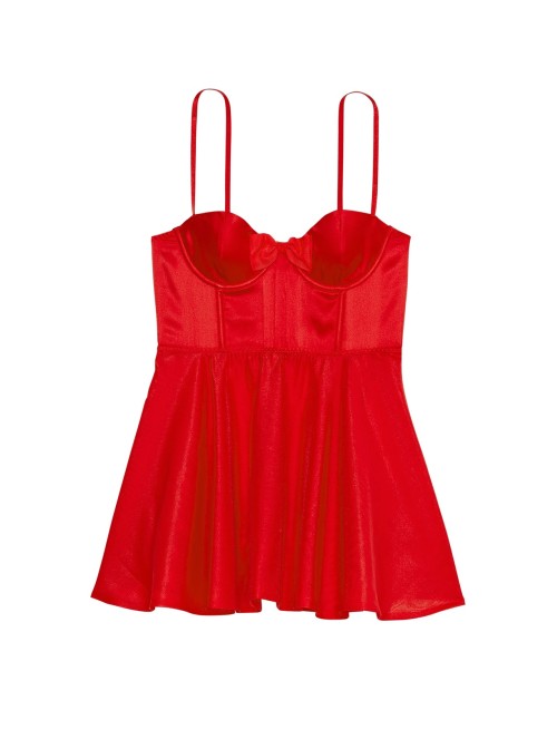 Пеньюар Вікторія Сікрет Lipstick Bow-Topped Bustier Slip Dress 