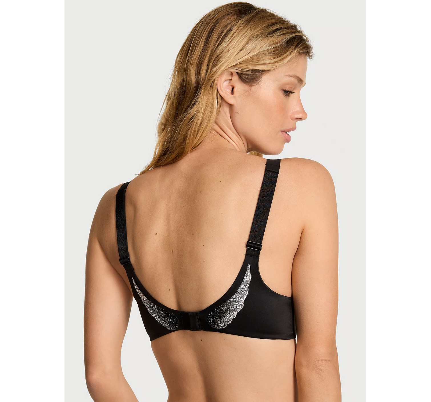 Комплект білизни Victoria's Secret Black Angel Shine Strap Push-Up Bra Set
