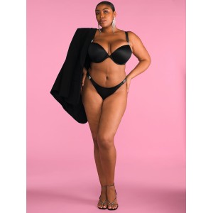 Комплект білизни Victoria's Secret Black Angel Shine Strap Push-Up Bra Set