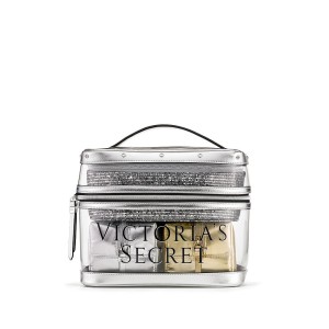4 в 1 VICTORIA'S SECRET Metallic Sparkle Train case