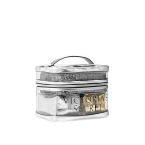4 в 1 VICTORIA'S SECRET Metallic Sparkle Train case