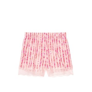 Пижама Victoria’s Secret Cotton Short Cami PJ Set Pink Stripes Flower print