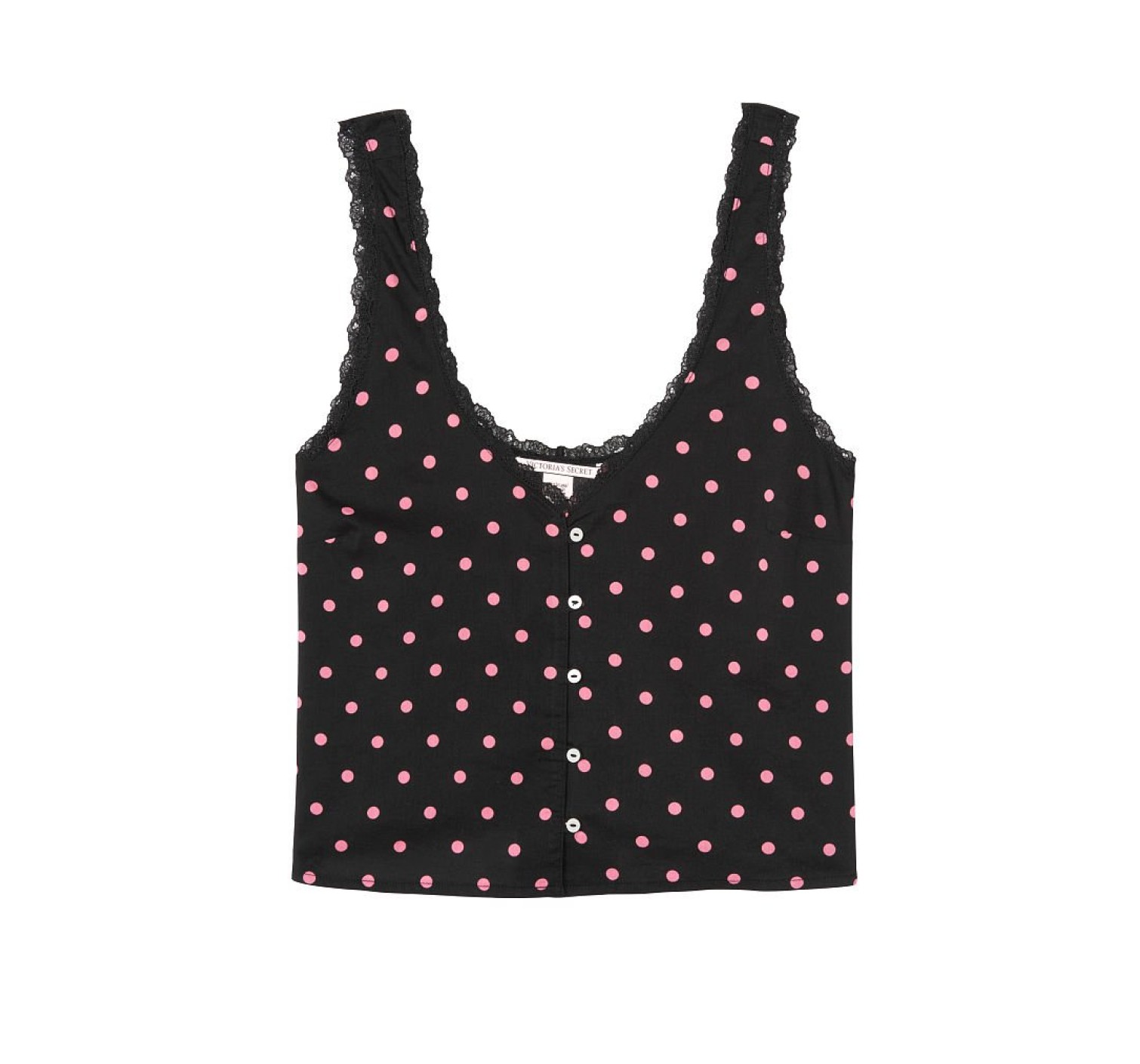 Піжама Victoria's Secret Cotton Short Cami PJ Set Pink Dot &amp; Lace