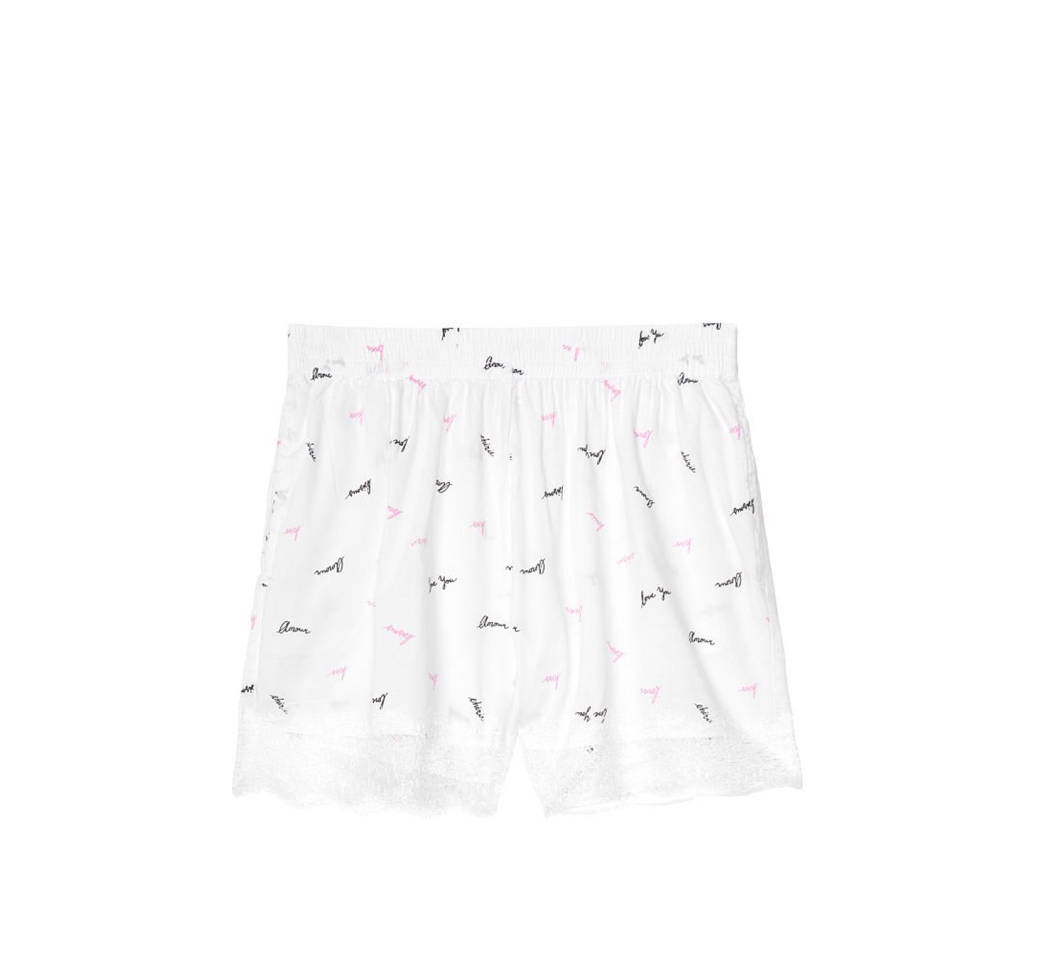 Піжама Victorias Secret Cotton Short Cami PJ Set White & Lace