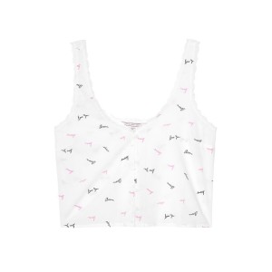 Піжама Victorias Secret Cotton Short Cami PJ Set White & Lace