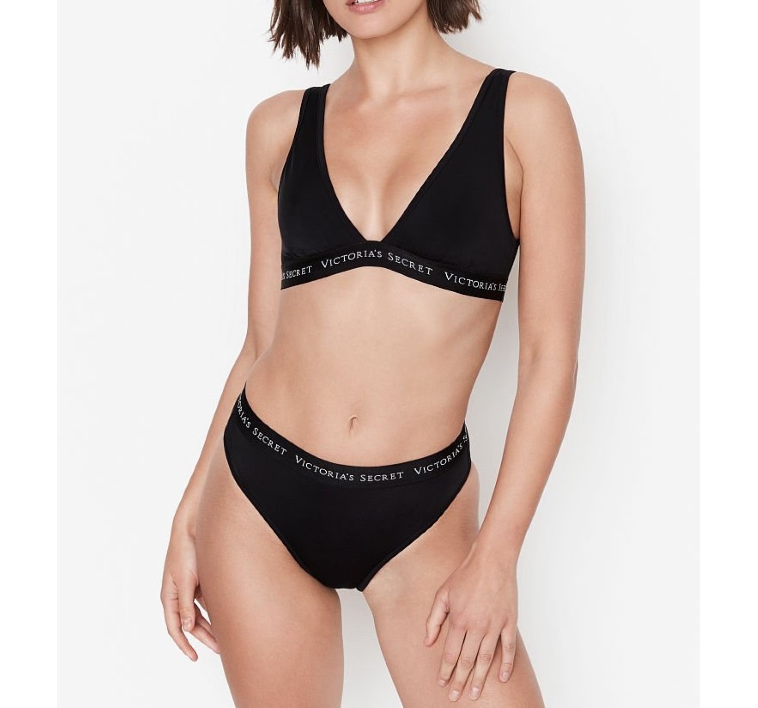 Купальник VS Sydney Logo Strap Plunge top &  Cheeky