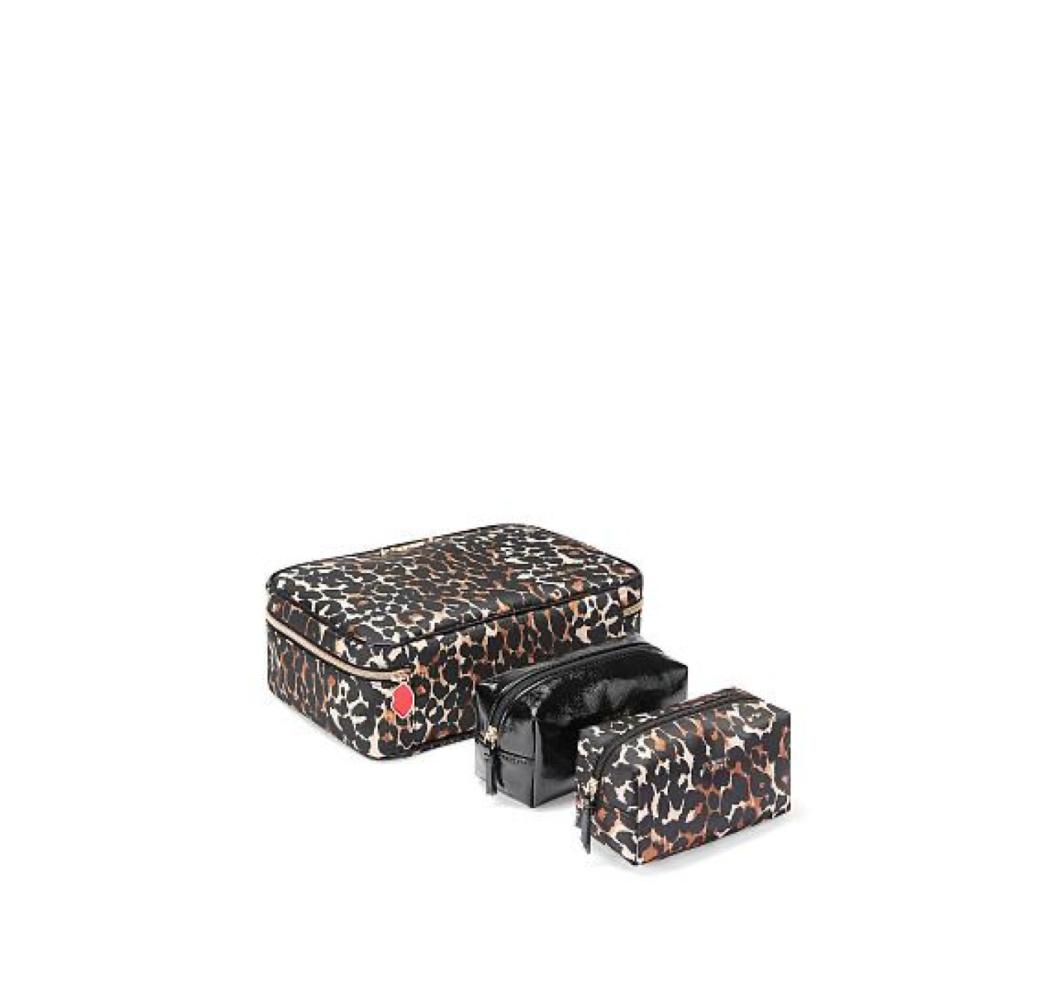 Набір 3 в 1 косметичок VICTORIA'S SECRET Leopard kiss Travel case
