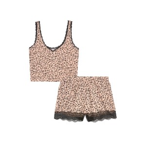 Піжама Victoria's Secret Cotton Short Cami PJ Set Leopard print