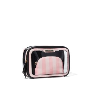 Косметичка 3в1 Victoria's Secret Beauty Bag Pink Stripe
