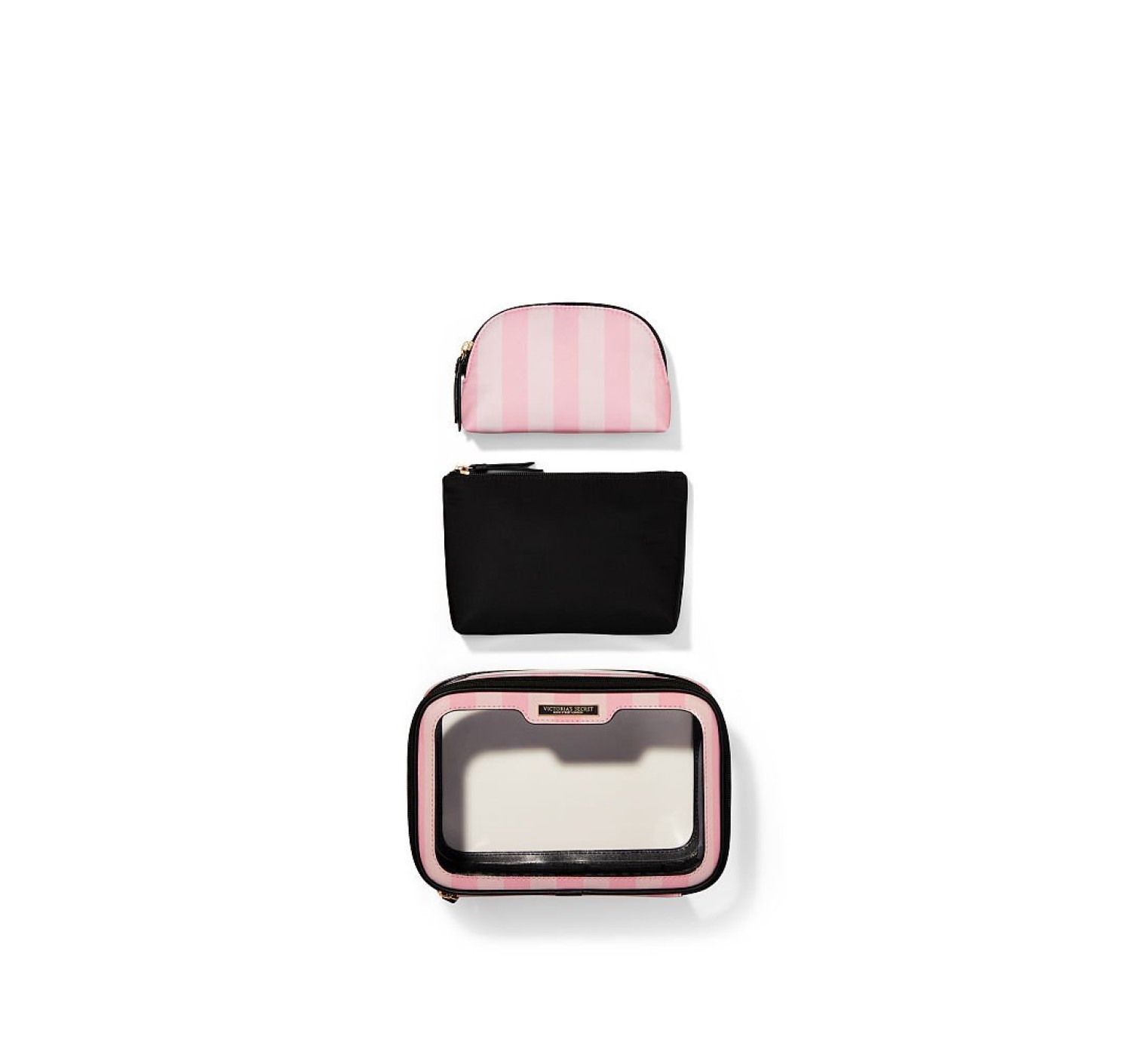 Косметичка 3в1 Victoria's Secret Beauty Bag Pink Stripe
