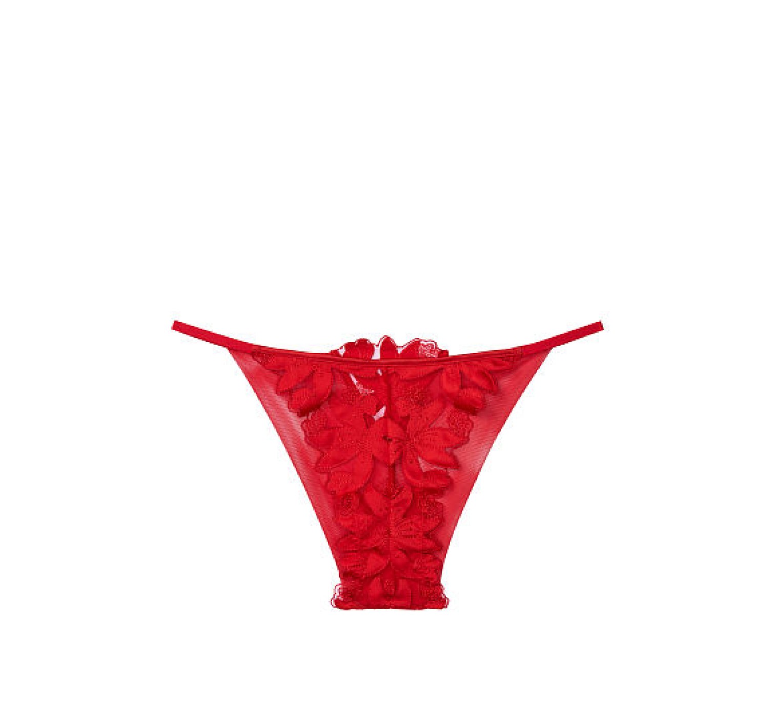 Комплект білизни червоний Victoria's Secret LUXE LINGERIE UNLINED FLORAL EMBROIDERED LIPSTICK