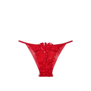Комплект білизни червоний Victoria's Secret LUXE LINGERIE UNLINED FLORAL EMBROIDERED LIPSTICK