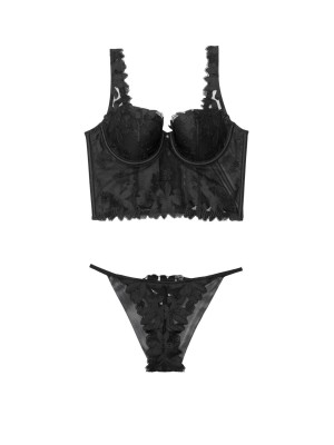 Комплект білизни Victoria's Secret Luxe Lingerie Unlined Floral Embroidered
