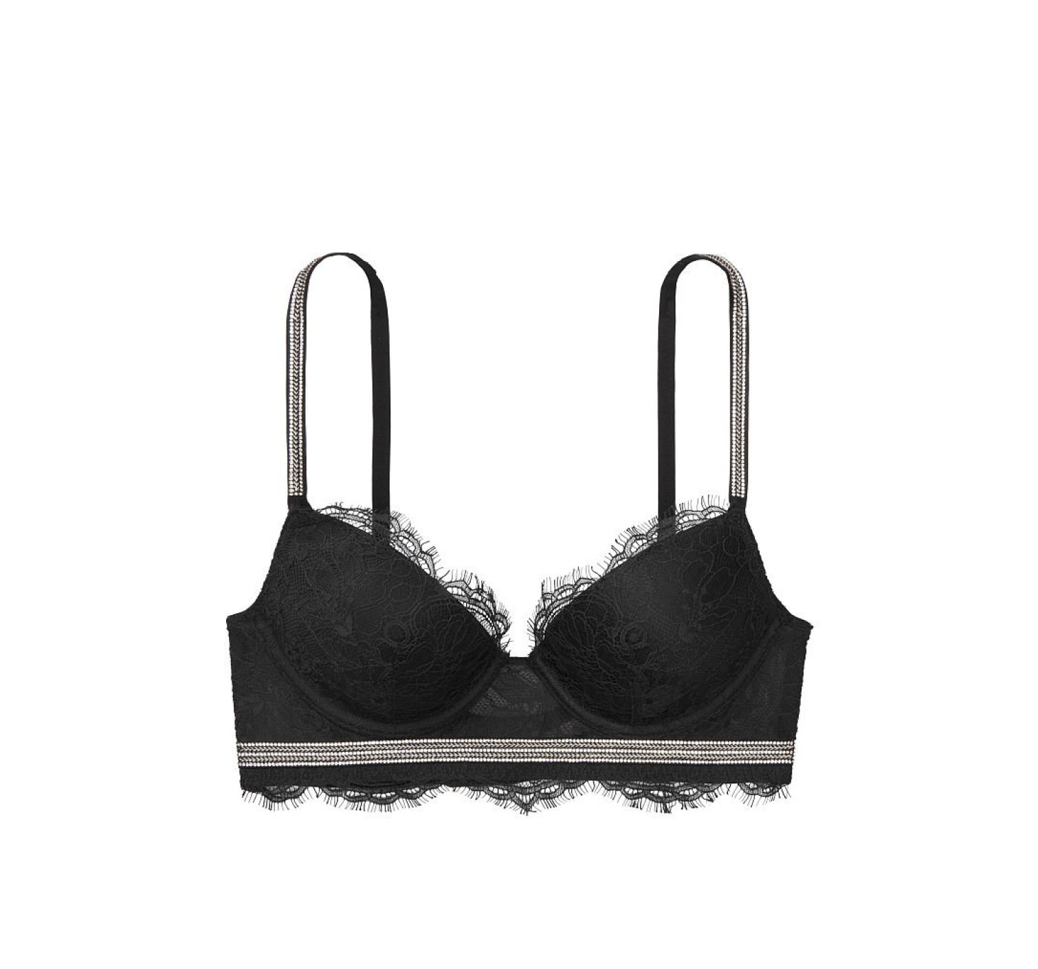 Комплект білизни Victoria's Secret Very Sexy Crystal strap Black Lace bra
