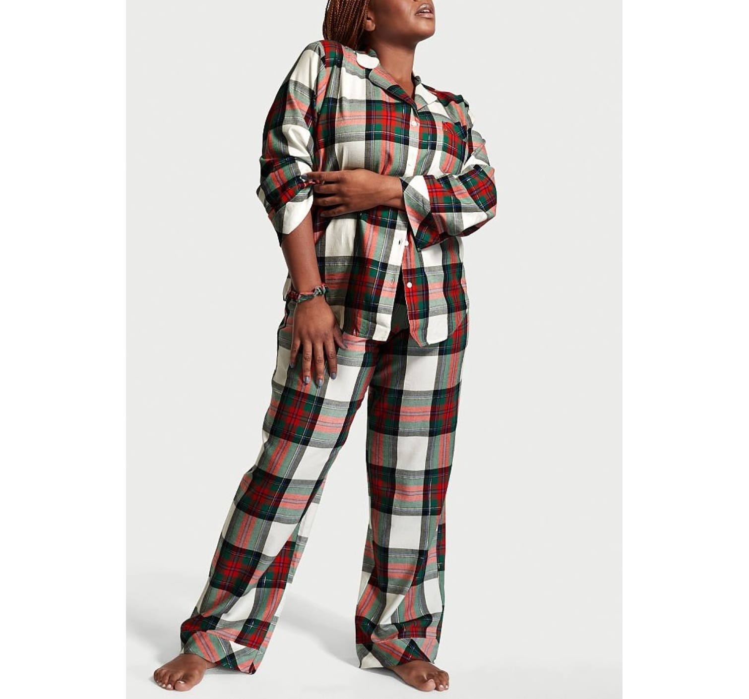 Пижама Victoria’s Secret Flannel Long PJ Set Print