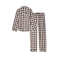 Пижама Victoria’s Secret Flannel Long PJ Set Pink Buffalo Plaid