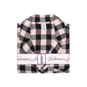 Пижама Victoria’s Secret Flannel Long PJ Set Pink Buffalo Plaid