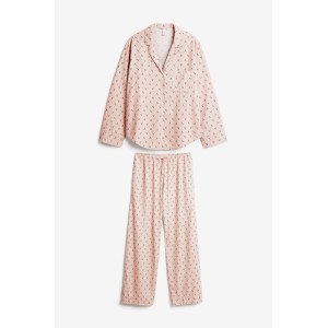 Пижама Victoria’s Secret Flannel Long PJ Set Pink logo
