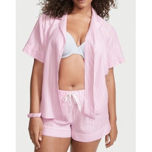 Рожева піжама Victoria's Secret Flannel Shimmer Short Pj Set