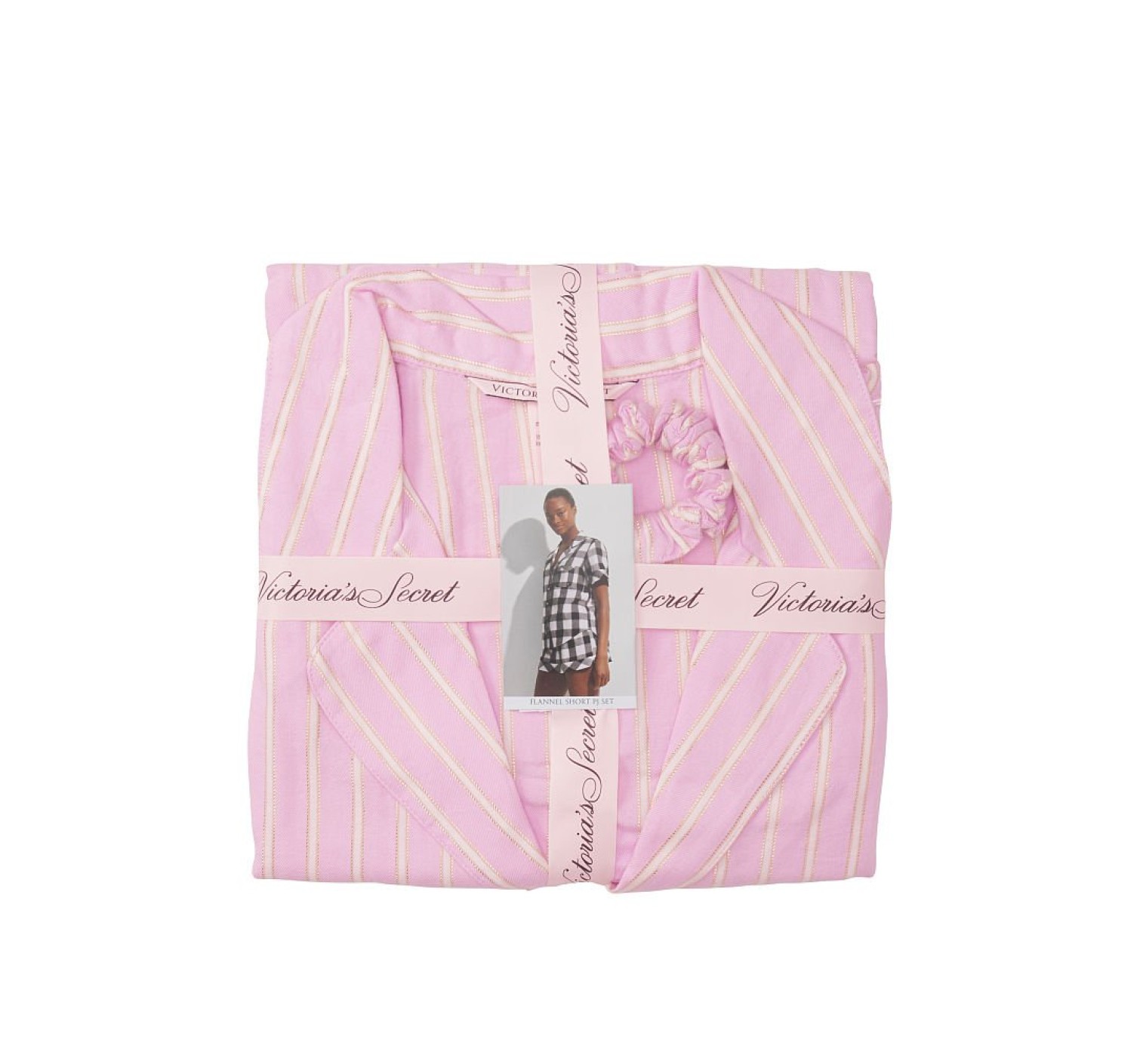 Рожева піжама Victoria's Secret Flannel Shimmer Short Pj Set