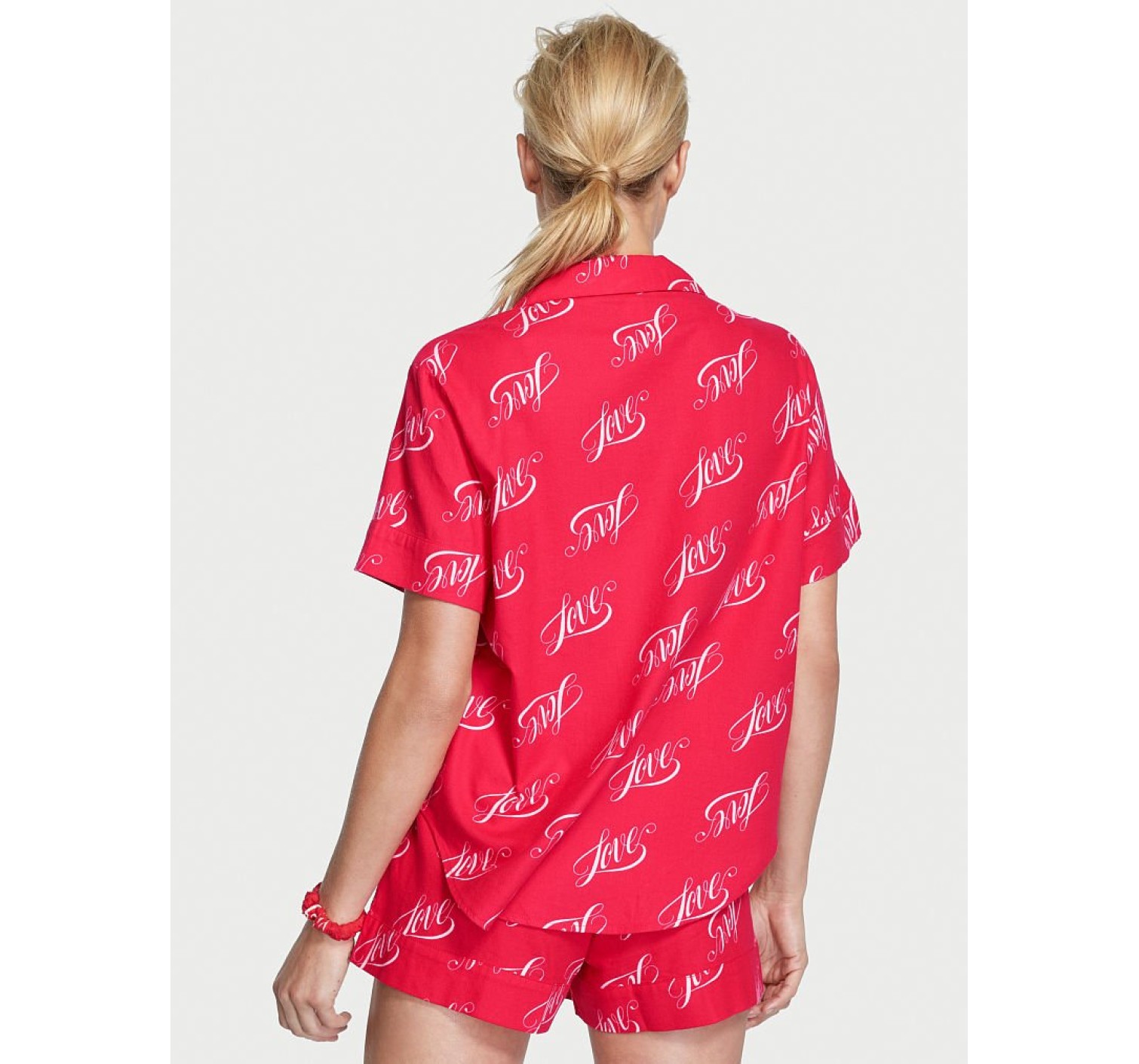Піжама Victoria's Secret Flannel Red Love Short Pj Set