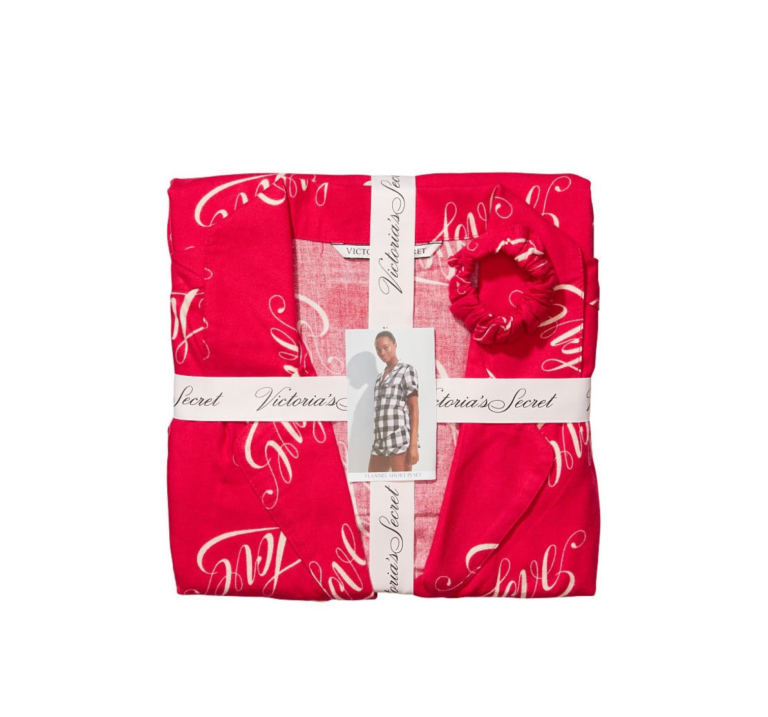 Піжама Victoria's Secret Flannel Red Love Short Pj Set