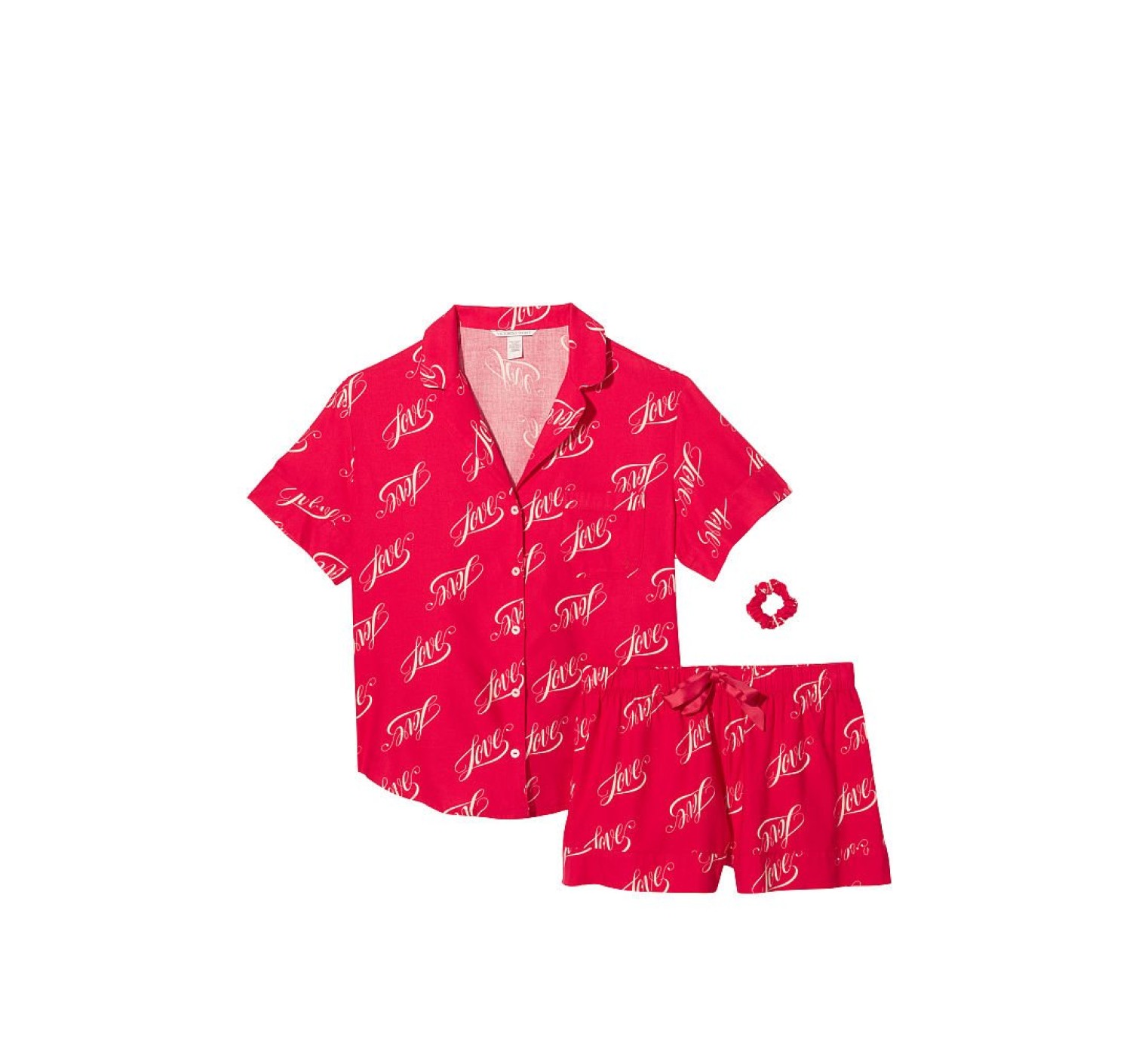 Піжама Victoria's Secret Flannel Red Love Short Pj Set