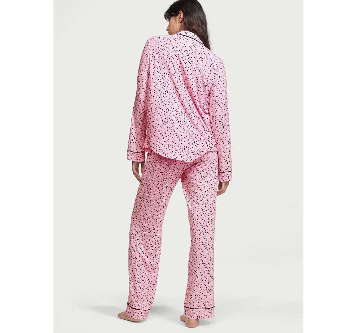 Піжама Victoria's Secret Modal Long PJ Set Pink Hearts