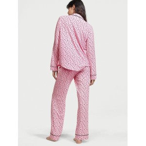 Піжама Victoria's Secret Modal Long PJ Set Pink Hearts