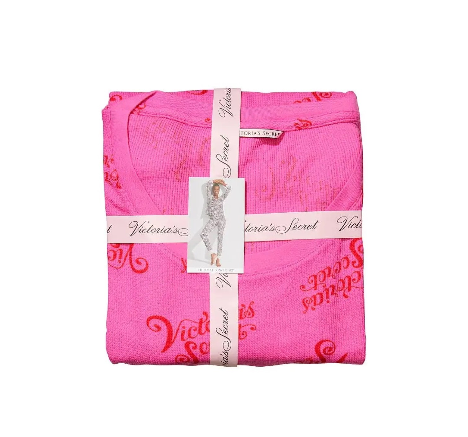 Піжама Victoria's Secret Thermal Long PJ Set print Logo VS