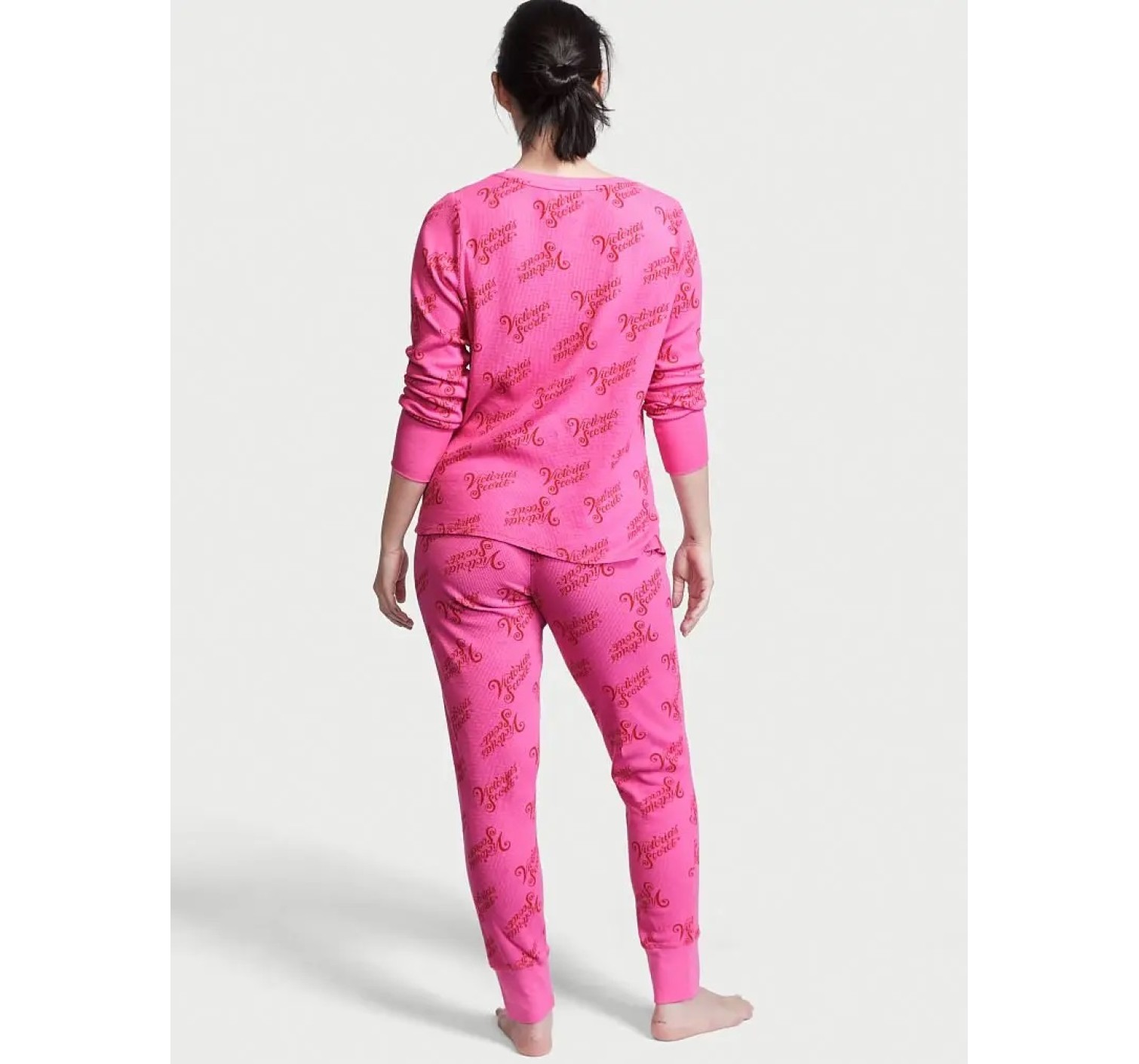 Піжама Victoria's Secret Thermal Long PJ Set print Logo VS