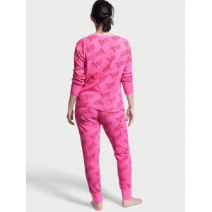 Піжама Victoria's Secret Thermal Long PJ Set print Logo VS
