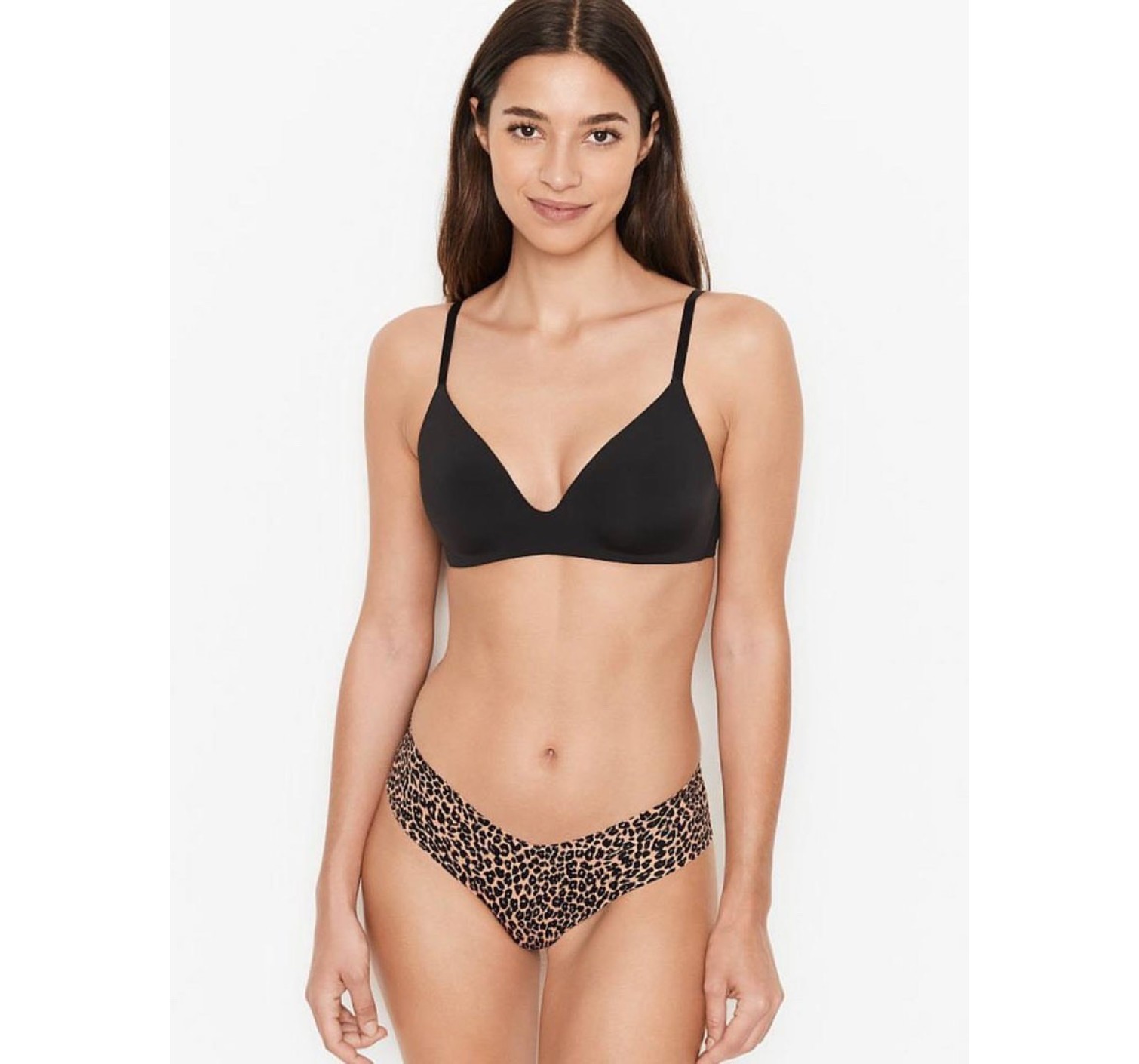 Трусики безшовні Вікторія Сікрет No show Cheeky Panty Leopard