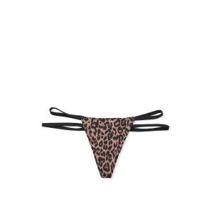 Трусики VS Very Sexy Double Side Strap Nougat Leopard V-string panty