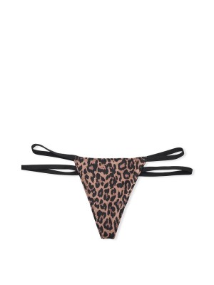 Трусики VS Very Sexy Double Side Strap Nougat Leopard V-string panty