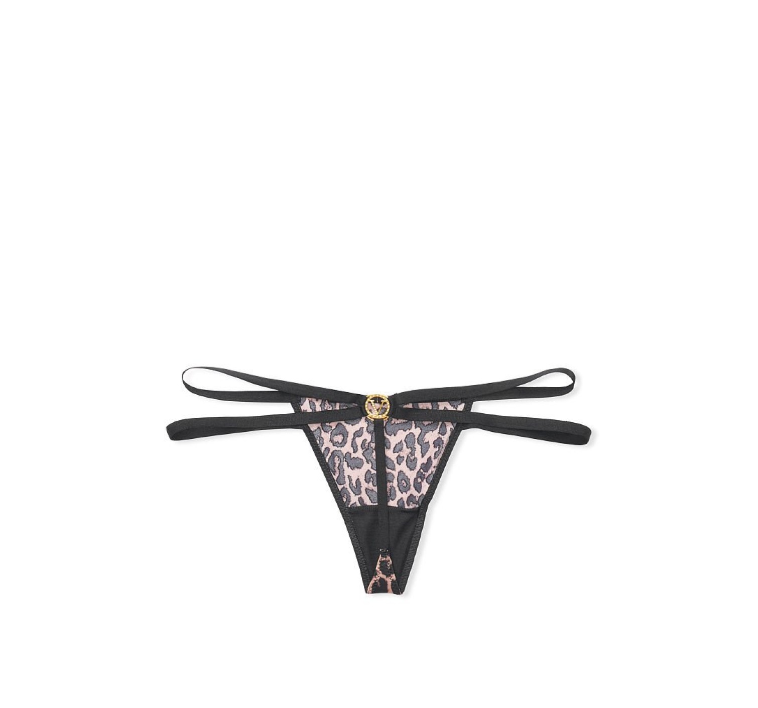 Трусики VS Very Sexy Double Side Strap Nougat Leopard V-string panty