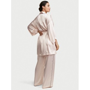 Піжама Victoria's Secret Satin 3-Piece PJ Set Stripes
