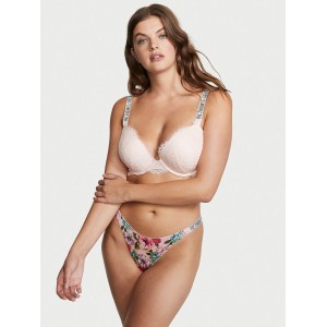 Трусики Victoria’s Secret Very Sexy Shine Strap Thong panty Purest Pink Floral