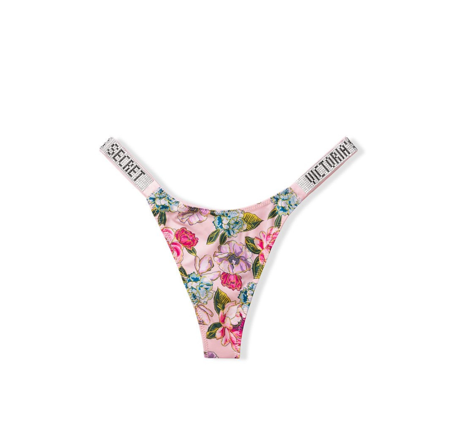 Трусики Victoria’s Secret Very Sexy Shine Strap Thong panty Purest Pink Floral