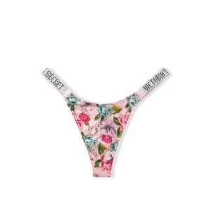 Трусики Victoria’s Secret Very Sexy Shine Strap Thong panty Purest Pink Floral