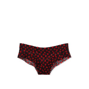 Трусики Victoria's Secret Very Sexy Red Hearts Lace Cheeky