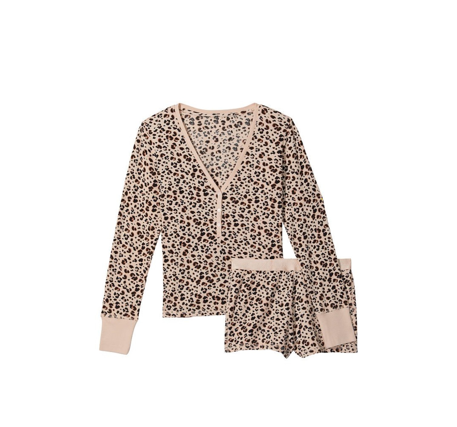 Пижама Victoria’s Secret Thermal Short PJ Set Leopard