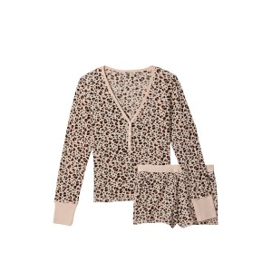 Пижама Victoria’s Secret Thermal Short PJ Set Leopard
