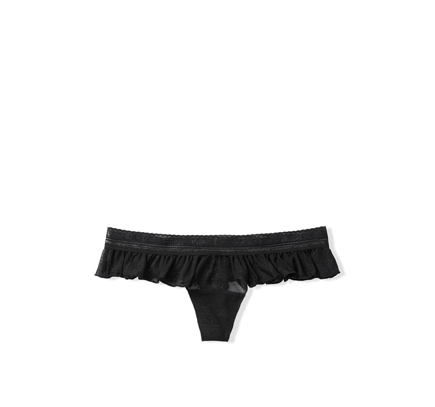 Трусики VICTORIA'S SECRET Lace Flutter Thong Panty Black