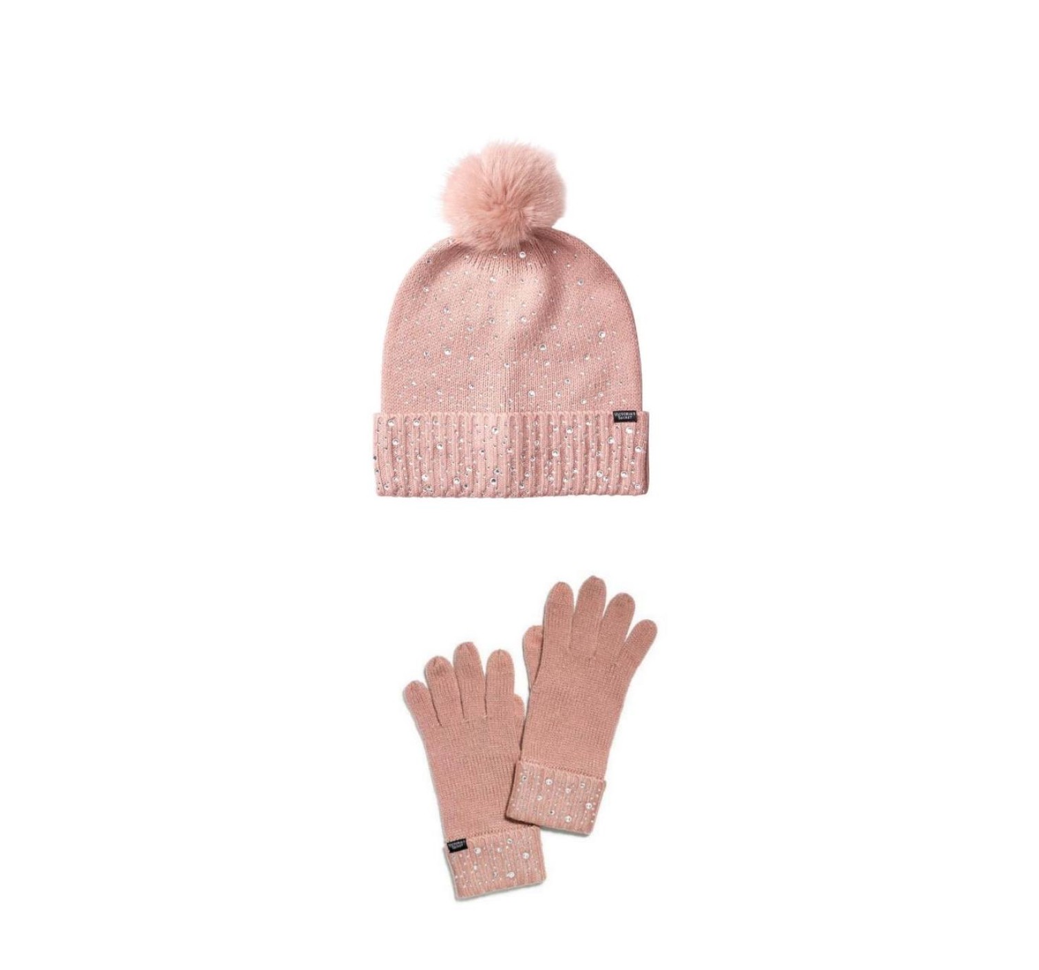 Подарунковий набір Victorias Secret Rhinestone Hat & Gloves Pink