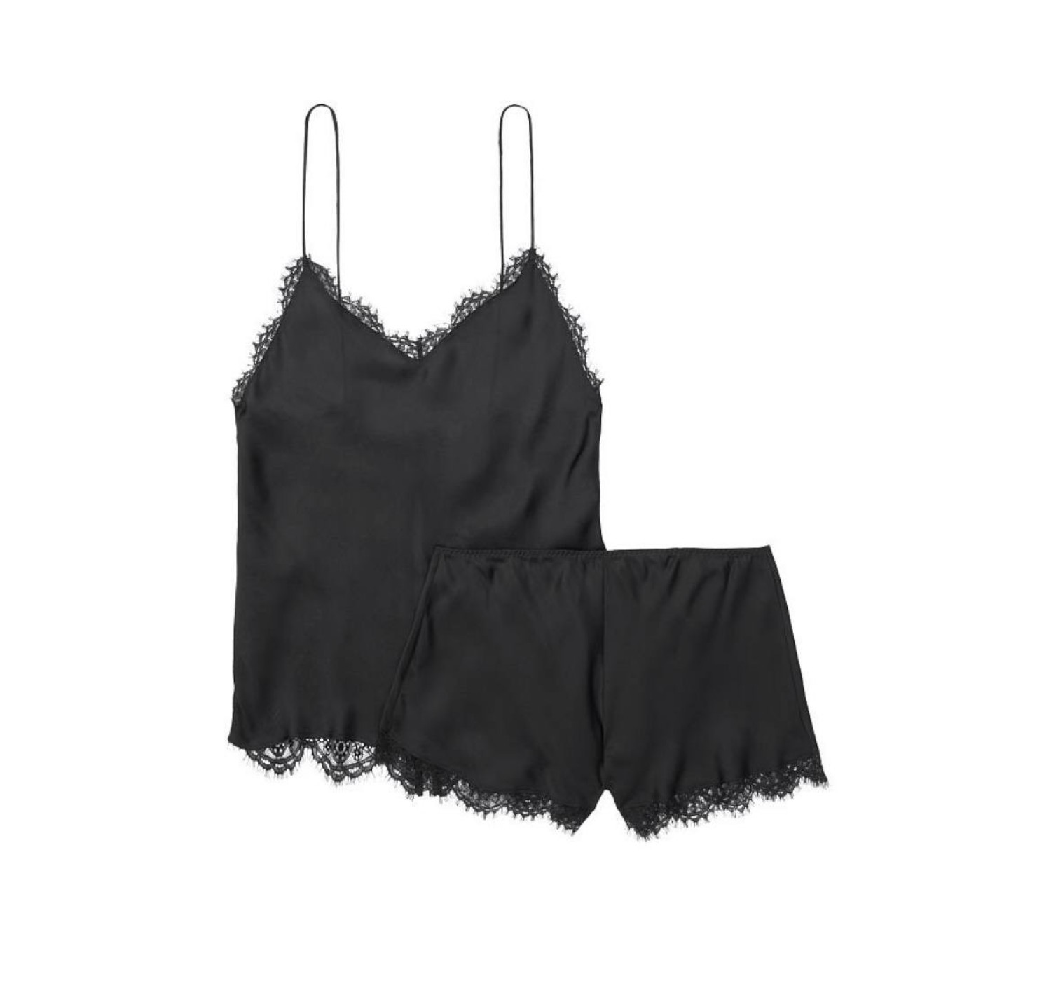 Сатинова піжама Victoria's Secret Black Lace