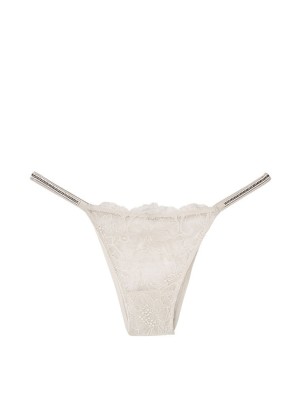 Трусики VS Crystal strap Grey Lace panty