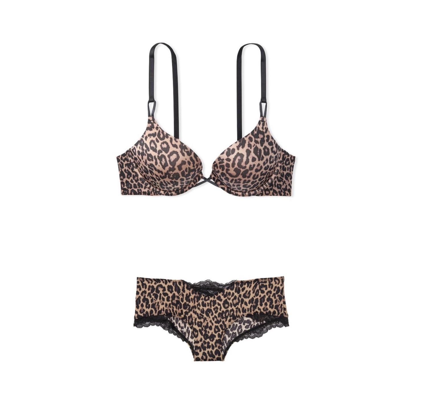 Комплект белья  Victoria’s Secret Bra  Bombshell Plunge Leopard