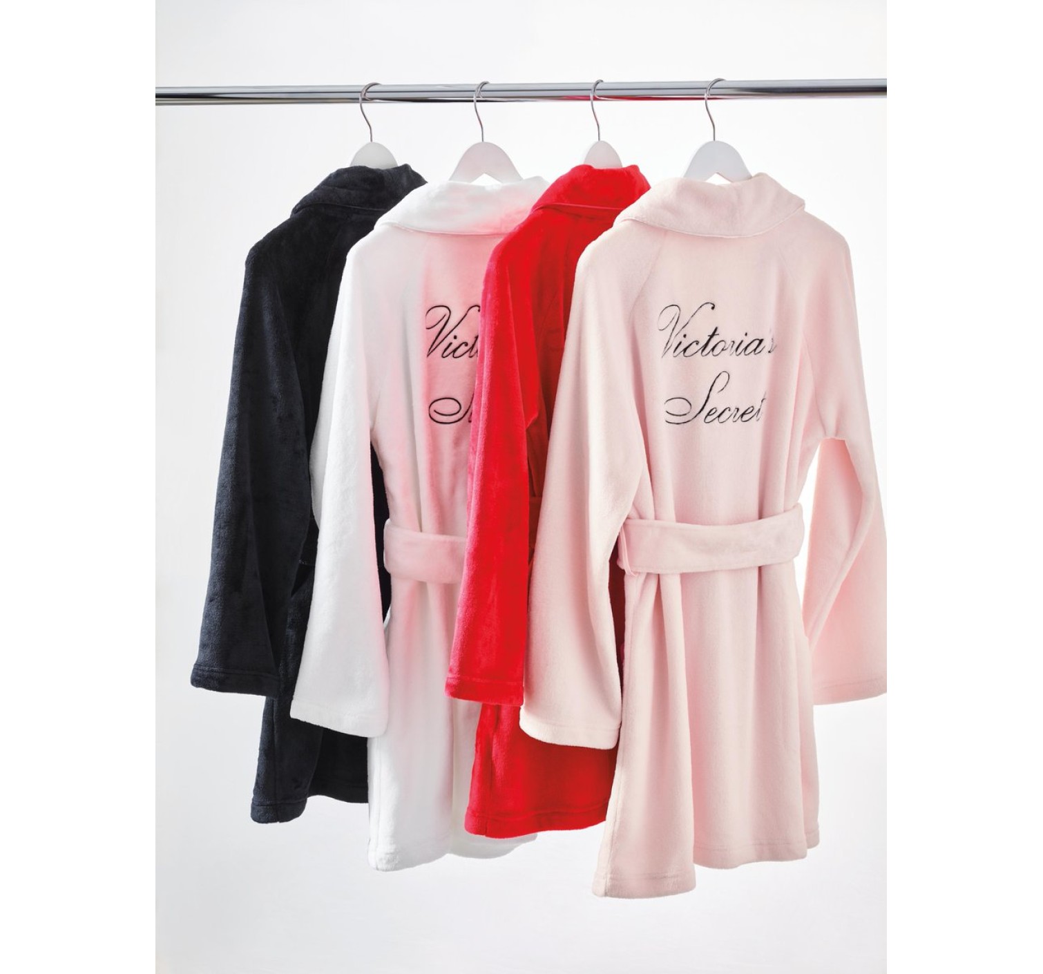 Black Logo Short Cozy Robe - халат Вікторія Сікрет